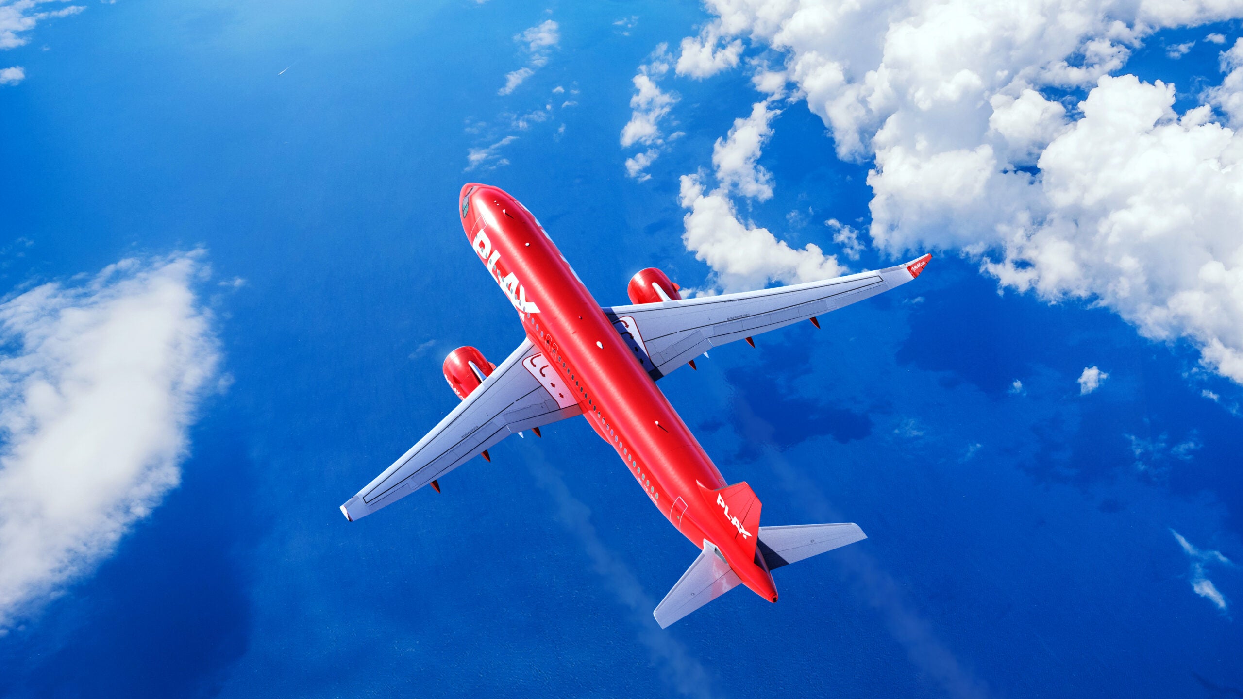 Play Airlines A320 Neo in flight.