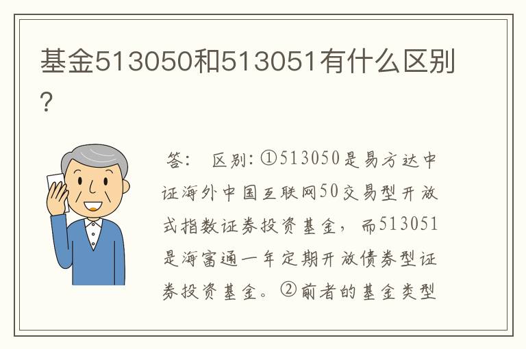 基金513050和513051有什么区别？